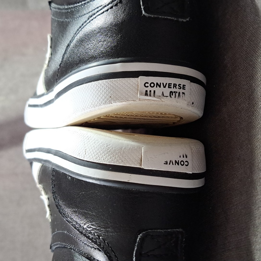 Converse Black and White High-Top Sneakers - Picture 14 of 16